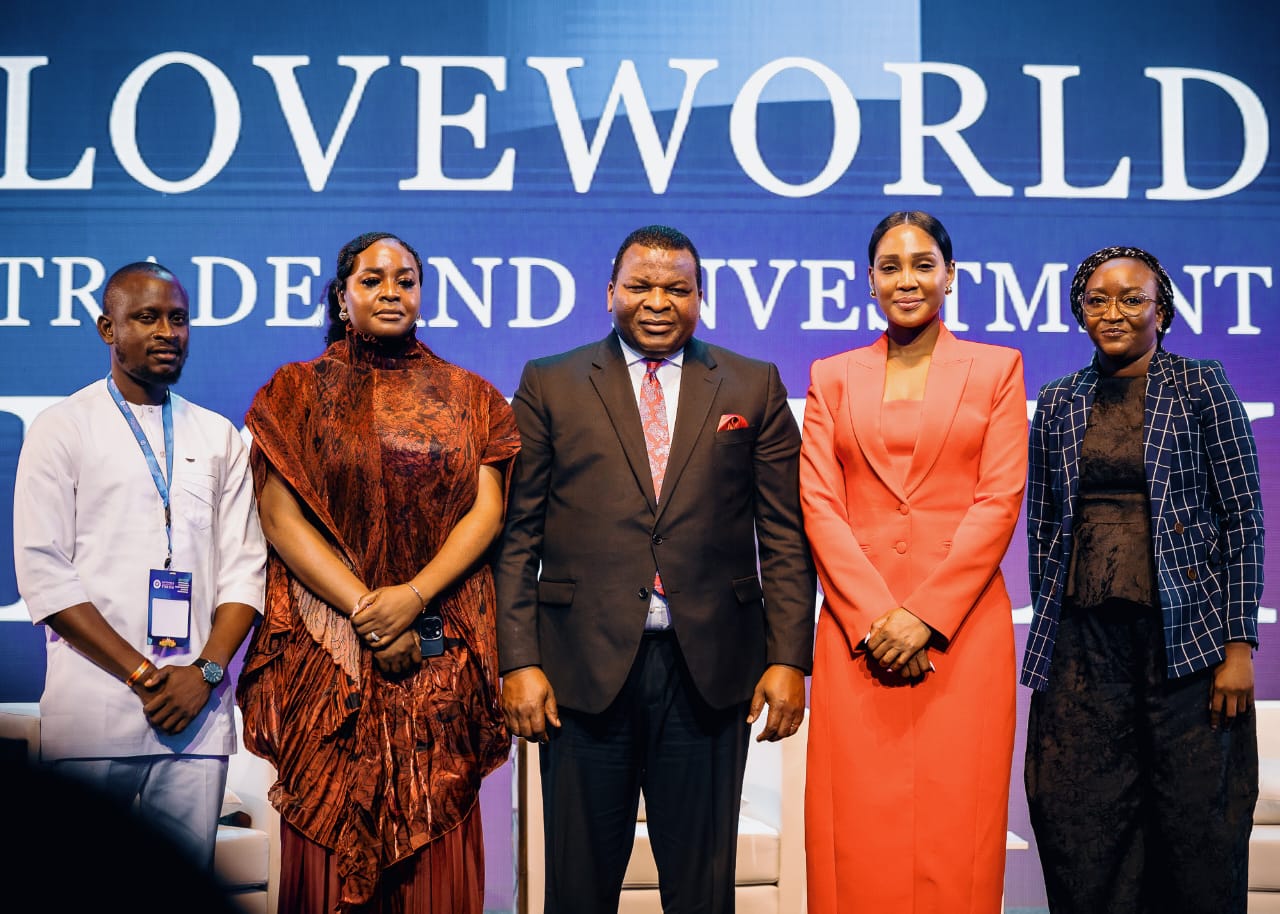 Dr. Olori Boye-Ajayi with fellow speakers at the Loveworld Trade and Investment event